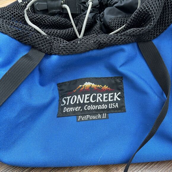 Stone Creek Denver Colorado USA PetPouch II Backpack Pet Carrier Blue Black NWT - Picture 9 of 10